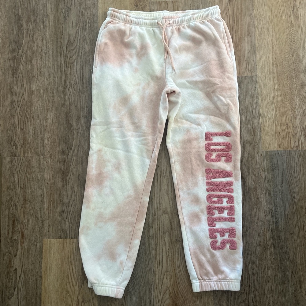 Los Angeles Women's Pink Tie-Dye Joggers
